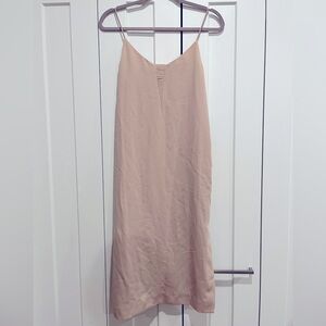 Finders Light Nude Pink Midi Dress with Slit